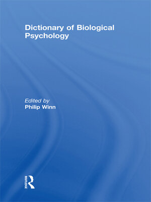 cover image of Dictionary of Biological Psychology